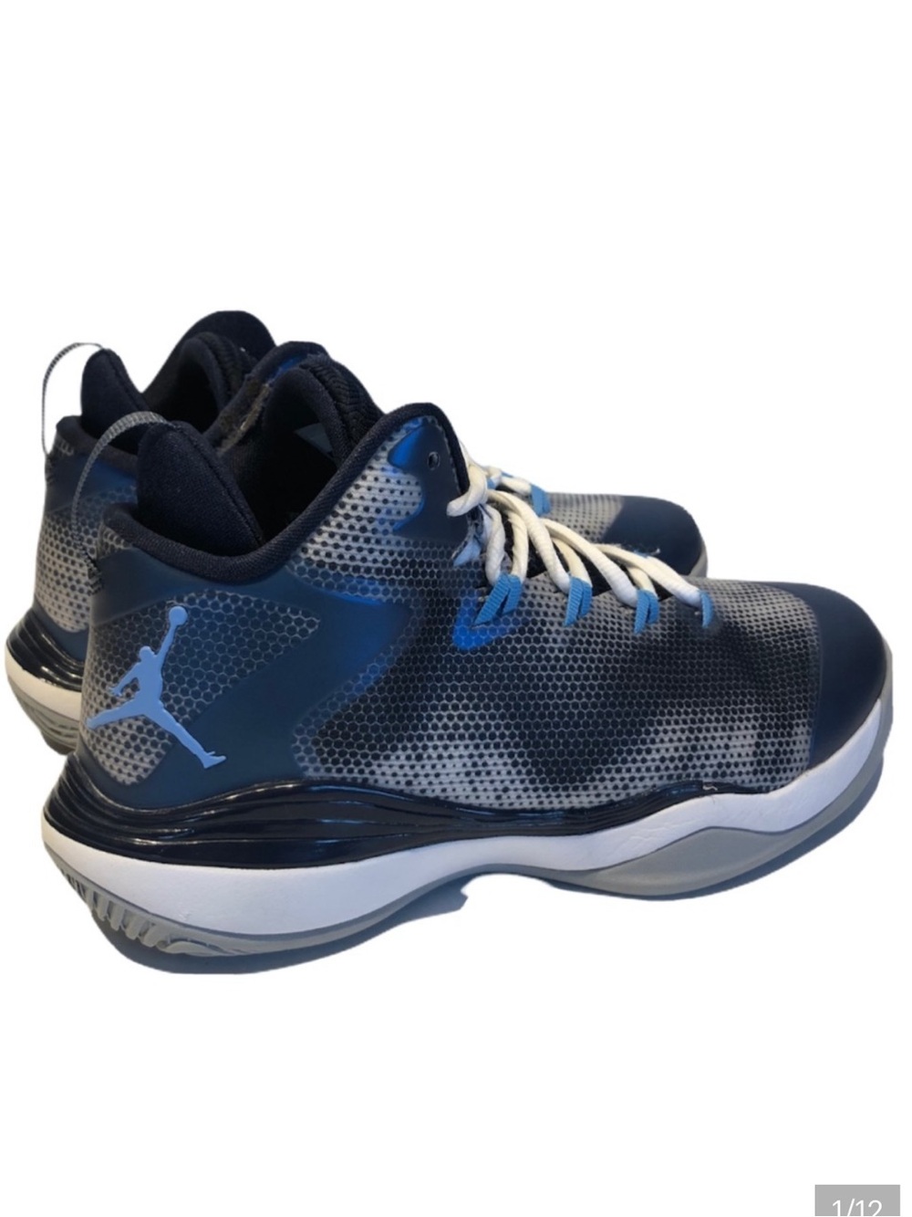 Jordan Superfly 3 Boys Size 7Y Blue 684936-107 3/4 Mid Top Basketball SNEAKERS